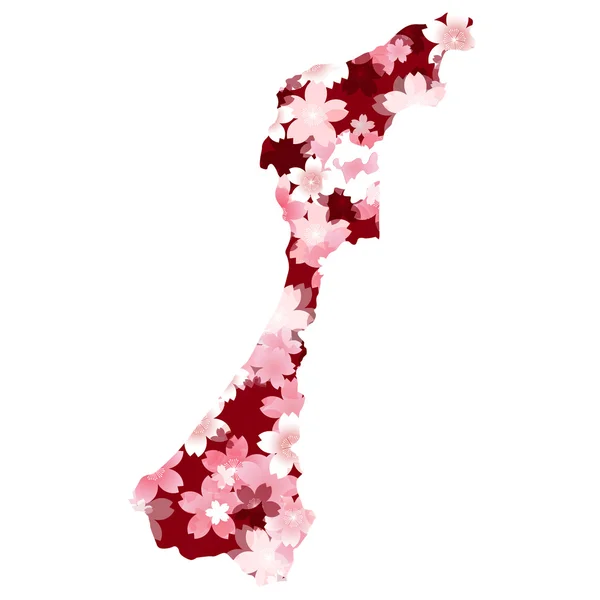 Ishikawa　spring cherry blossoms — Stockvector